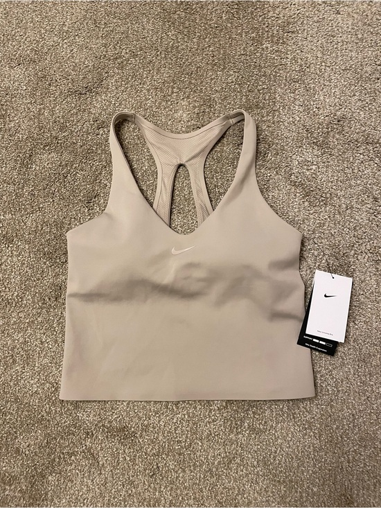 Nike Tops - Nike Universa Medium Support Padded Beige Racerback Sports Bra/tank  Sz S NWT